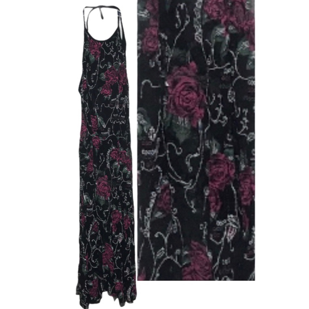 Dansco Black Lace Long Dance Costume Floral SA S